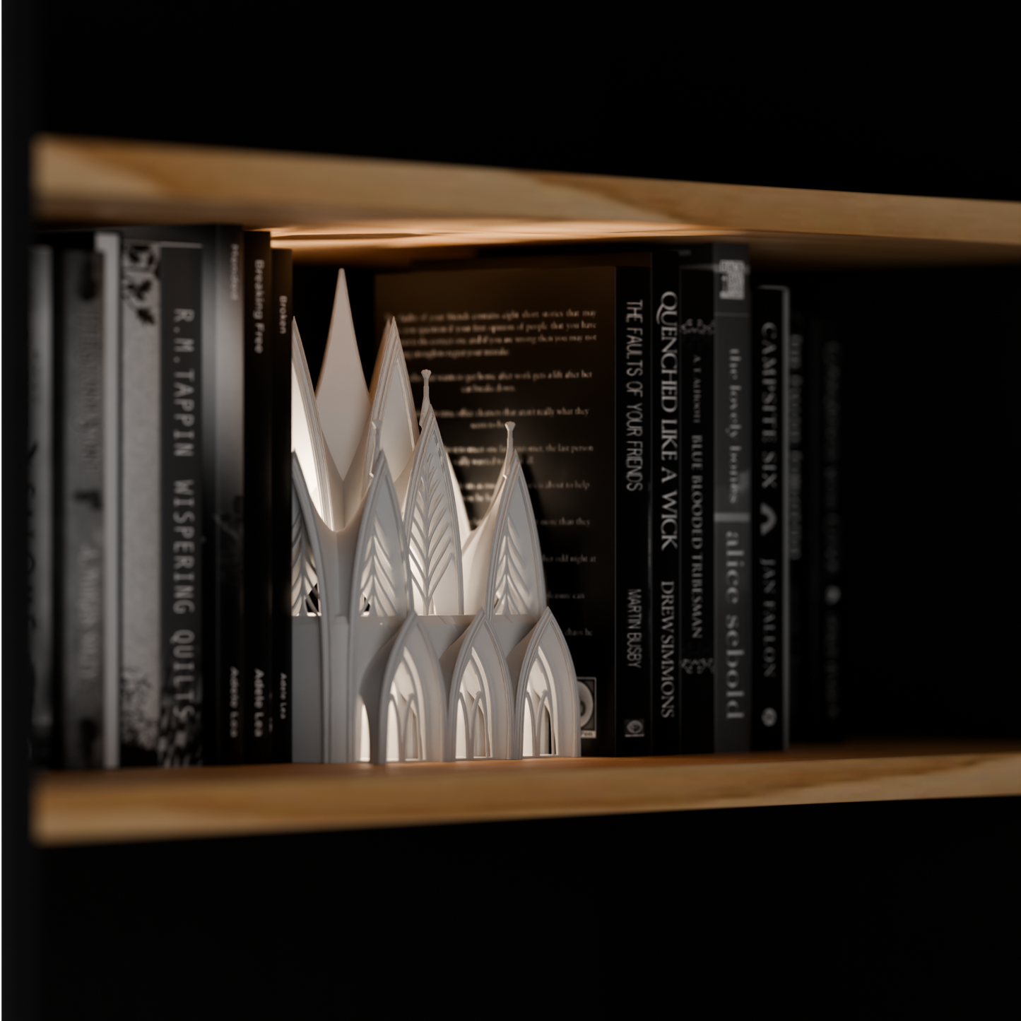 Lámpara Book Nook 'Catedral Gótica' - Iluminación Escultural 3D