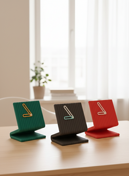 Reloj de Mesa Moderno en 3D: Diseño Esculpido Minimalista