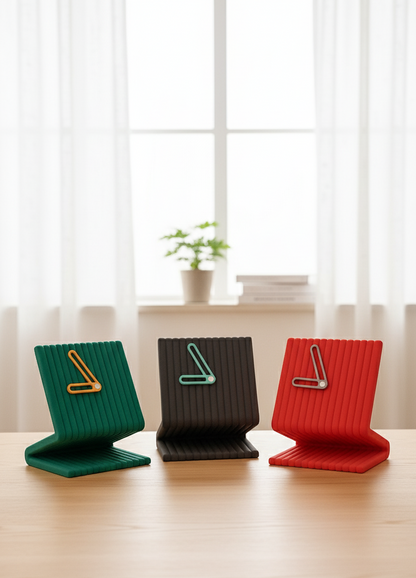 Reloj de Mesa Moderno en 3D: Diseño Esculpido Minimalista