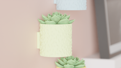 Pack de 4 Mini Maceteros de Pared - Textura de Confeti en Tonos Pastel